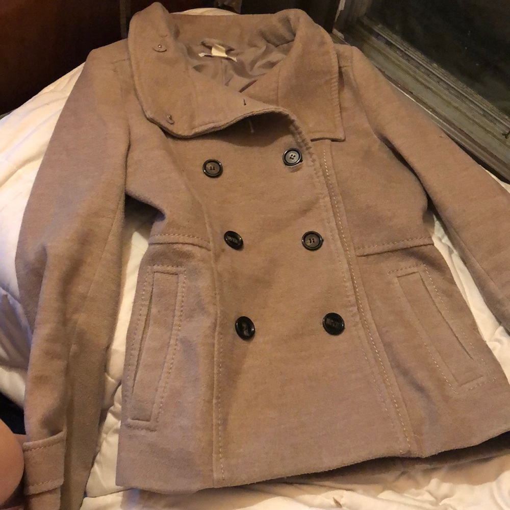 Beige pea coat